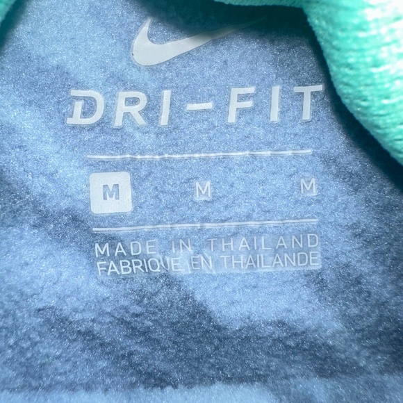 Nike Dri-FIT Blue & Green Patterned Hoodie Size Medium - Picture 3 of 3
